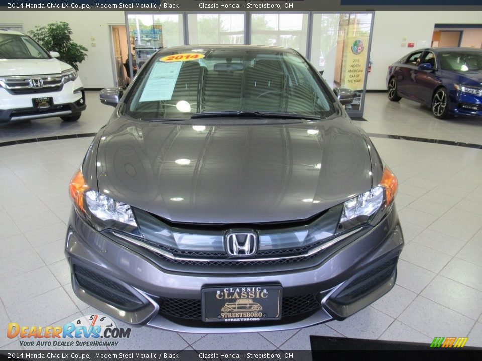 2014 Honda Civic LX Coupe Modern Steel Metallic / Black Photo #2