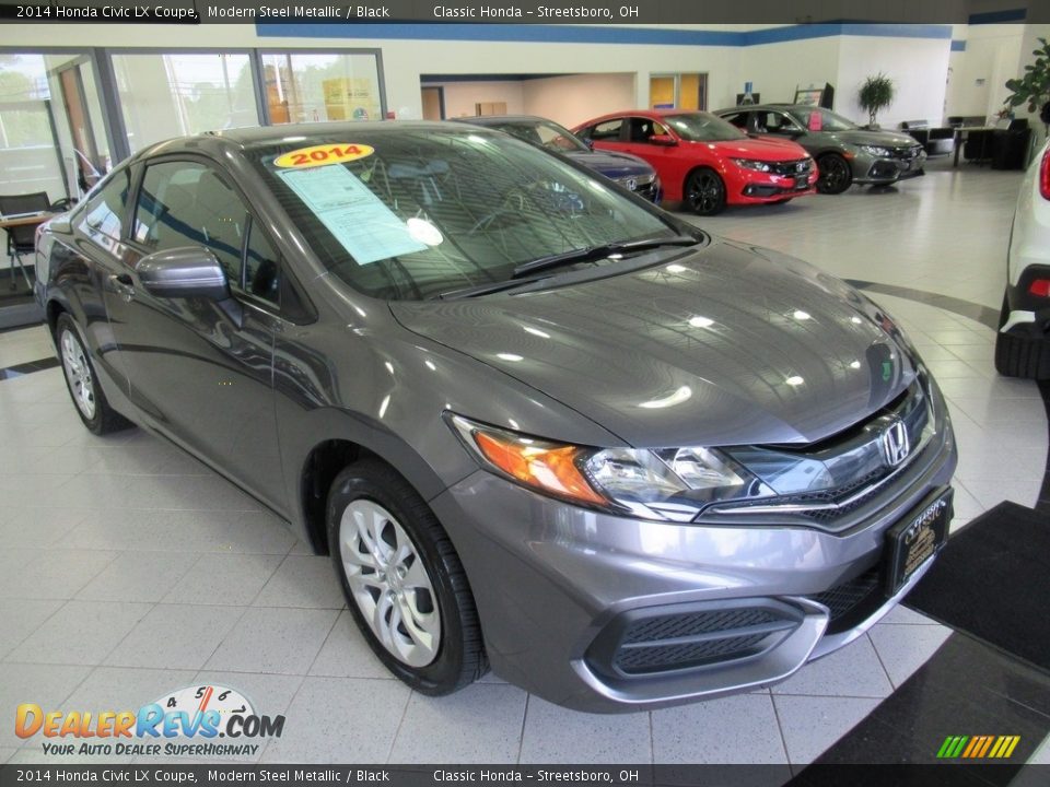 2014 Honda Civic LX Coupe Modern Steel Metallic / Black Photo #3