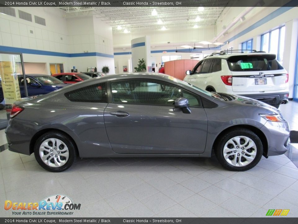 2014 Honda Civic LX Coupe Modern Steel Metallic / Black Photo #4