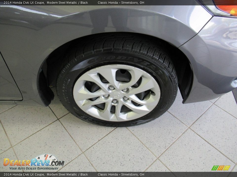 2014 Honda Civic LX Coupe Modern Steel Metallic / Black Photo #5