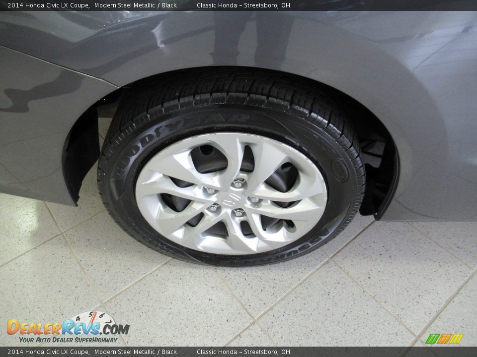 2014 Honda Civic LX Coupe Modern Steel Metallic / Black Photo #6