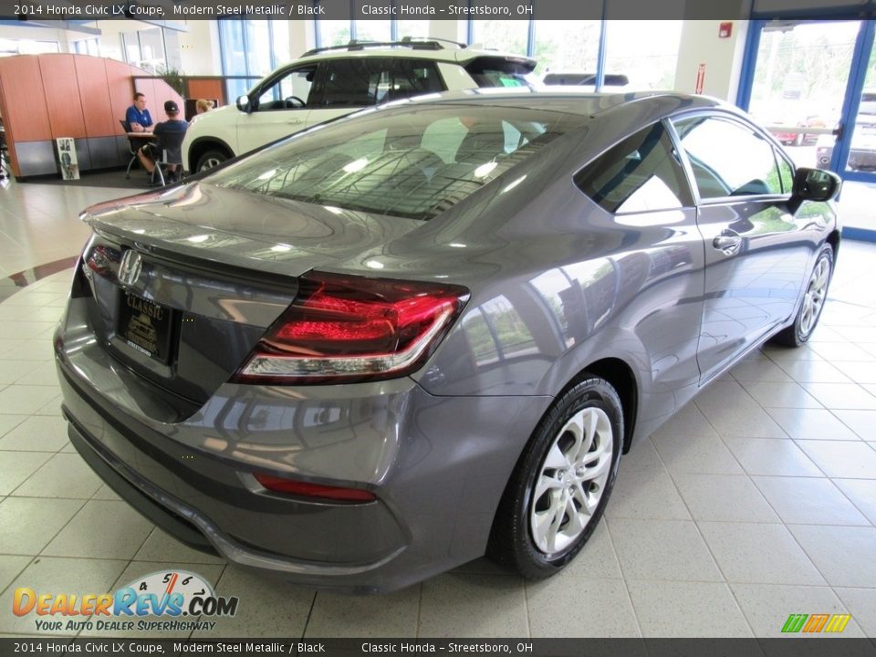 2014 Honda Civic LX Coupe Modern Steel Metallic / Black Photo #7