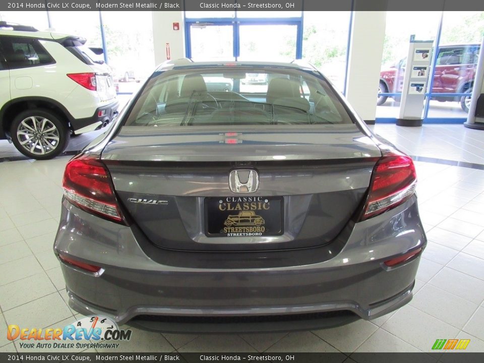 2014 Honda Civic LX Coupe Modern Steel Metallic / Black Photo #8