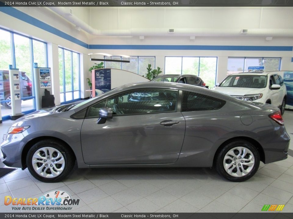 2014 Honda Civic LX Coupe Modern Steel Metallic / Black Photo #10