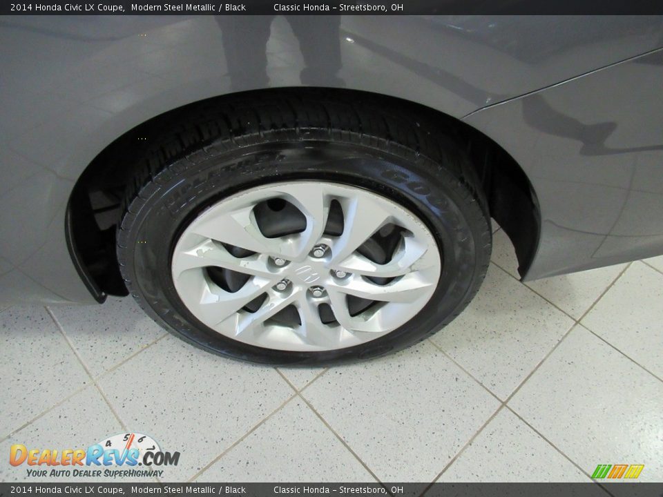 2014 Honda Civic LX Coupe Modern Steel Metallic / Black Photo #11