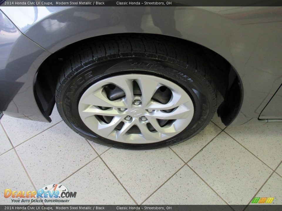 2014 Honda Civic LX Coupe Modern Steel Metallic / Black Photo #12