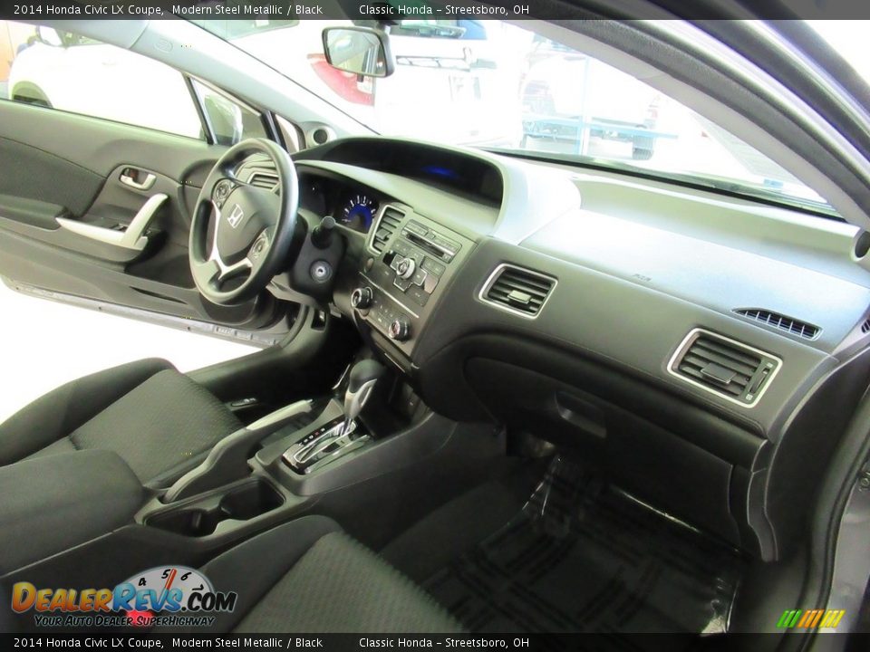 2014 Honda Civic LX Coupe Modern Steel Metallic / Black Photo #15