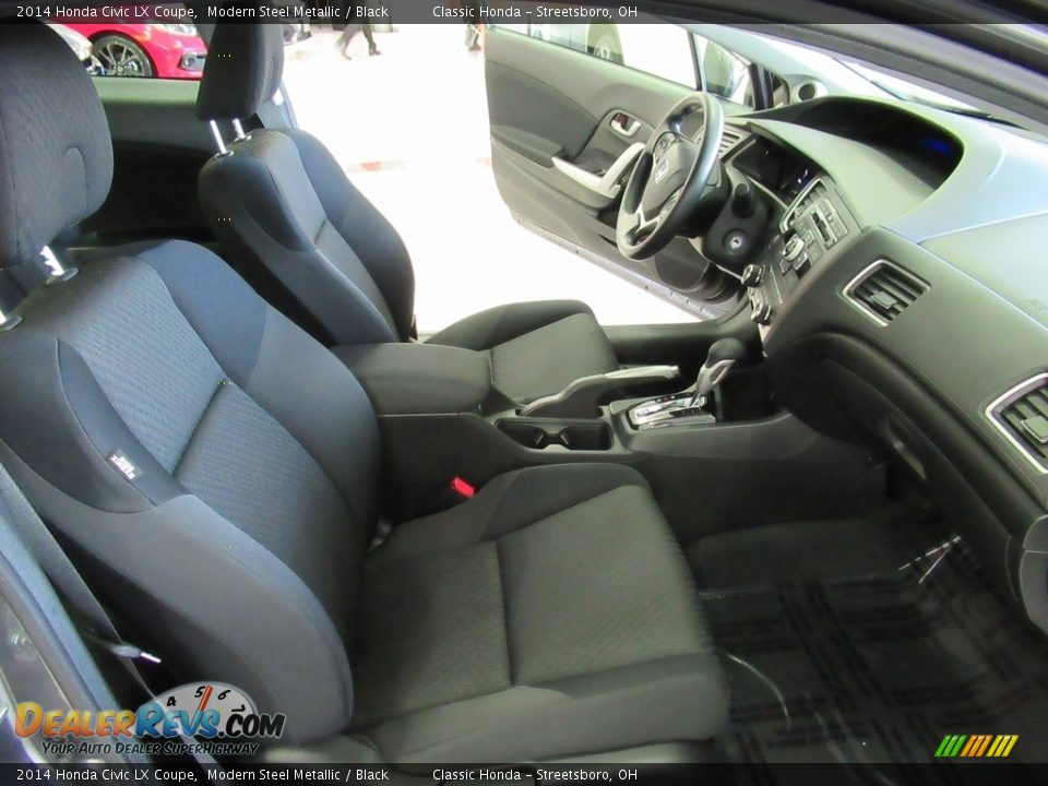 2014 Honda Civic LX Coupe Modern Steel Metallic / Black Photo #16