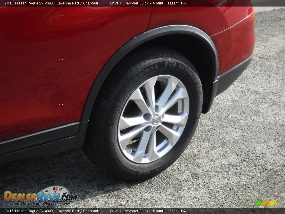 2015 Nissan Rogue SV AWD Cayenne Red / Charcoal Photo #3