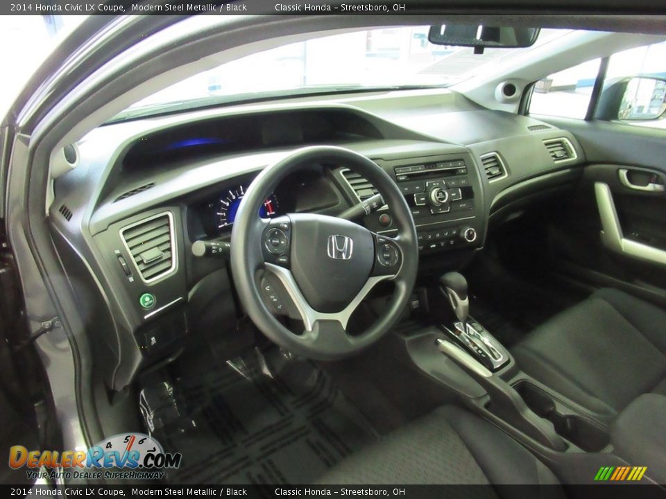 2014 Honda Civic LX Coupe Modern Steel Metallic / Black Photo #21