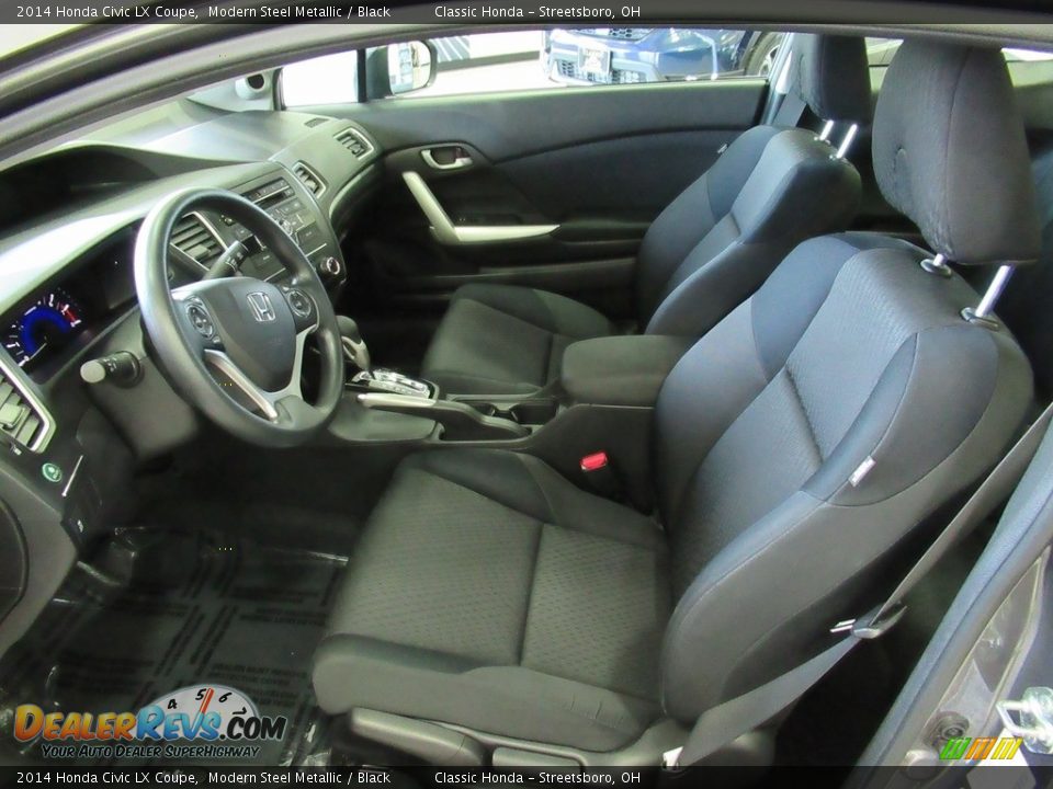 2014 Honda Civic LX Coupe Modern Steel Metallic / Black Photo #22