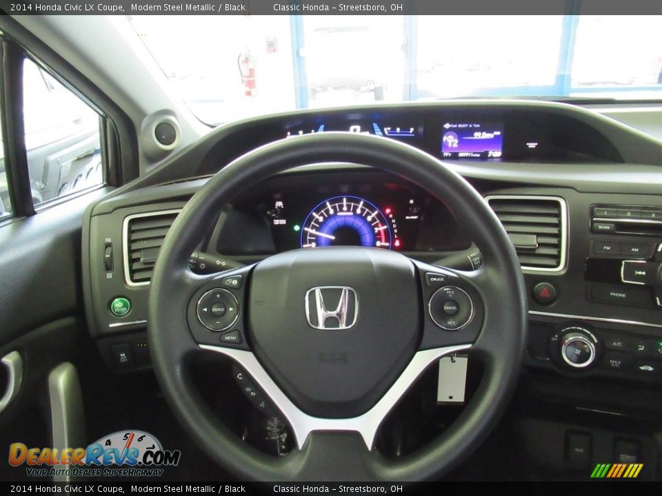 2014 Honda Civic LX Coupe Modern Steel Metallic / Black Photo #23