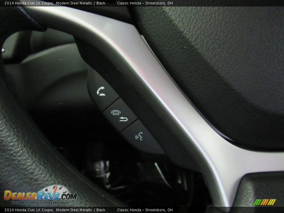 2014 Honda Civic LX Coupe Modern Steel Metallic / Black Photo #24
