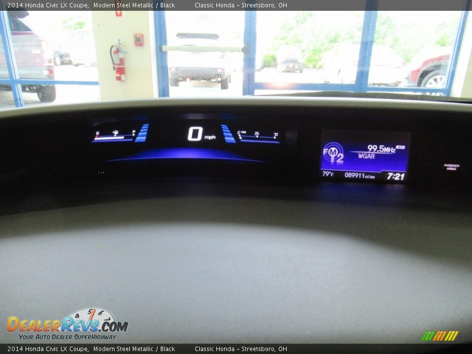 2014 Honda Civic LX Coupe Modern Steel Metallic / Black Photo #25