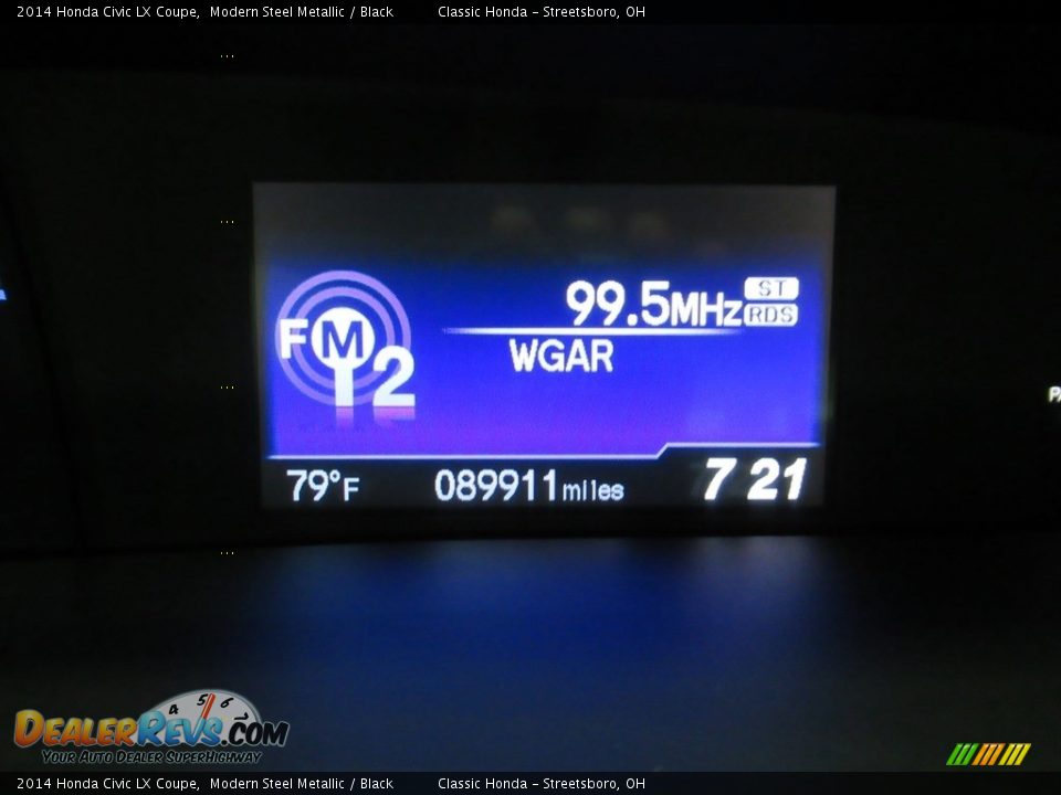 2014 Honda Civic LX Coupe Modern Steel Metallic / Black Photo #26