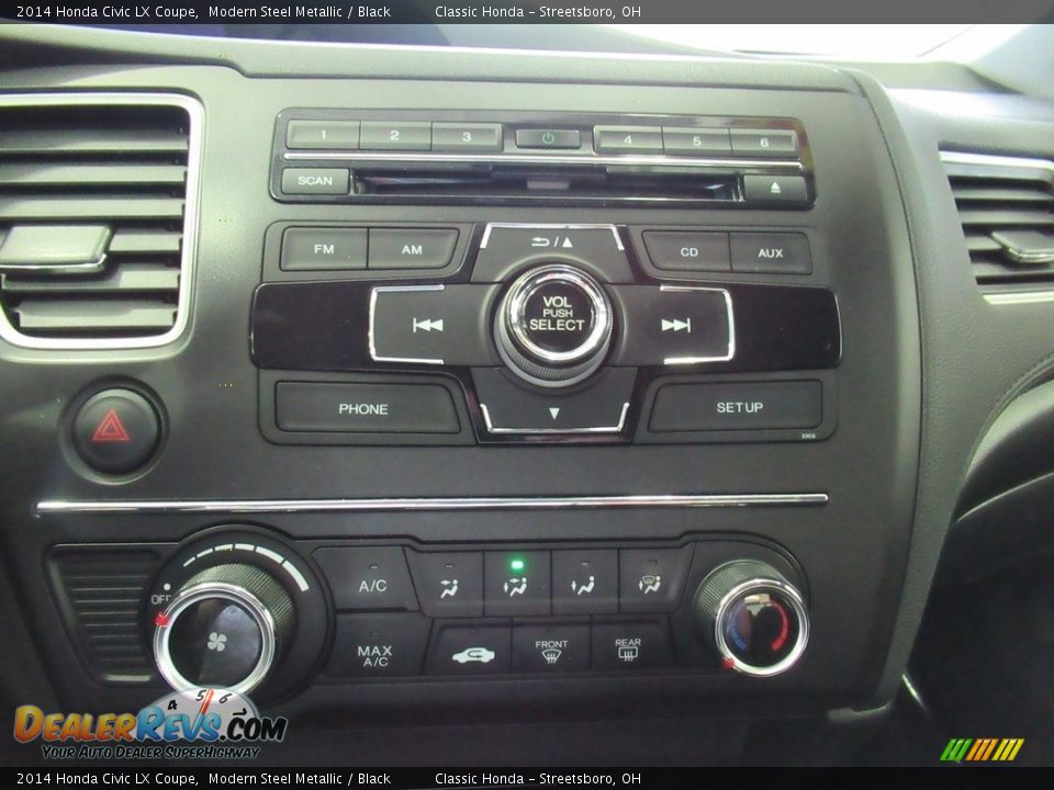 2014 Honda Civic LX Coupe Modern Steel Metallic / Black Photo #28