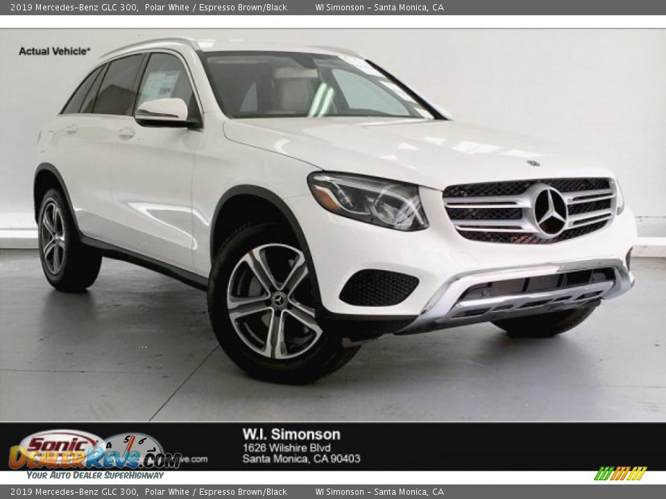 2019 Mercedes-Benz GLC 300 Polar White / Espresso Brown/Black Photo #1