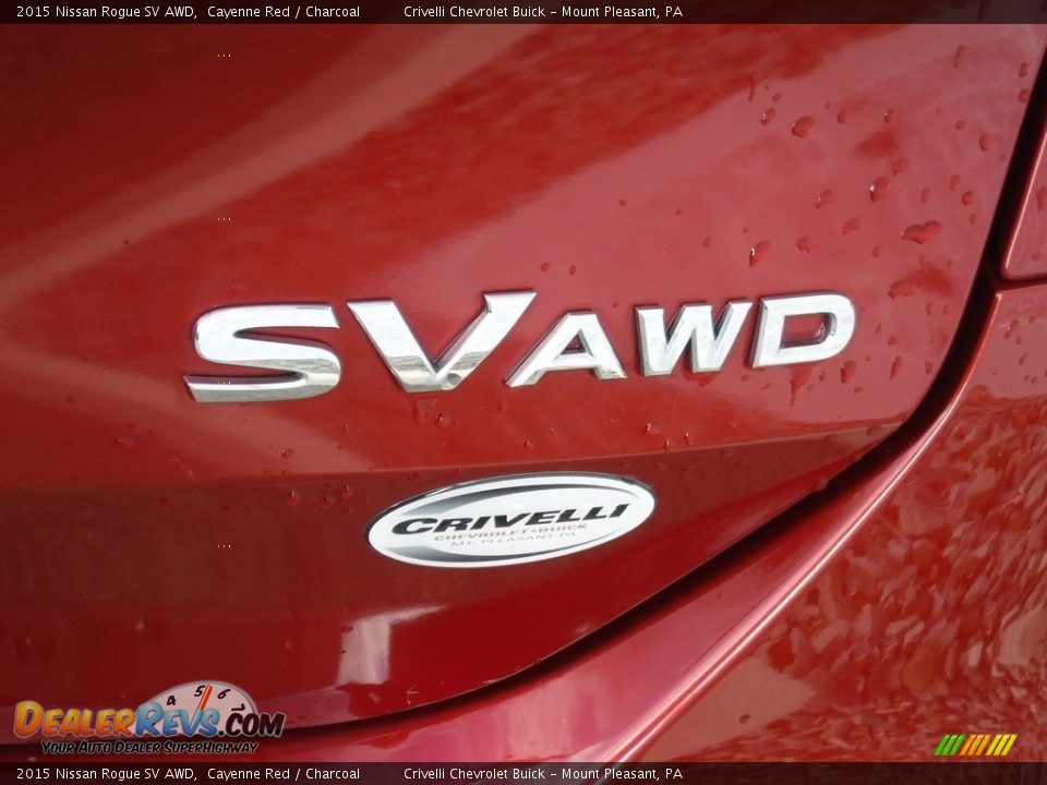 2015 Nissan Rogue SV AWD Cayenne Red / Charcoal Photo #9