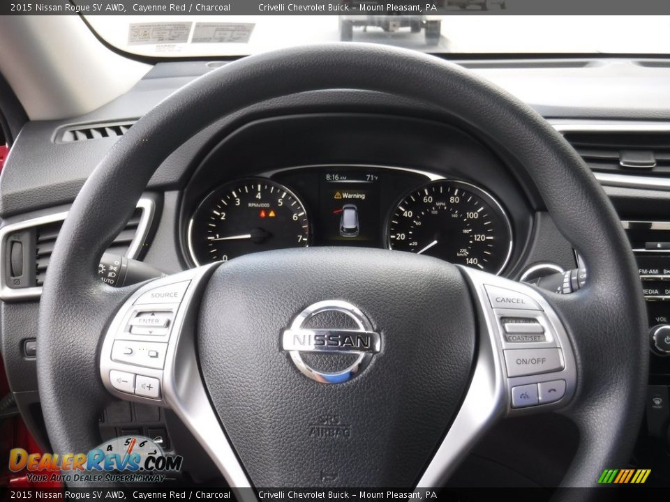 2015 Nissan Rogue SV AWD Cayenne Red / Charcoal Photo #22