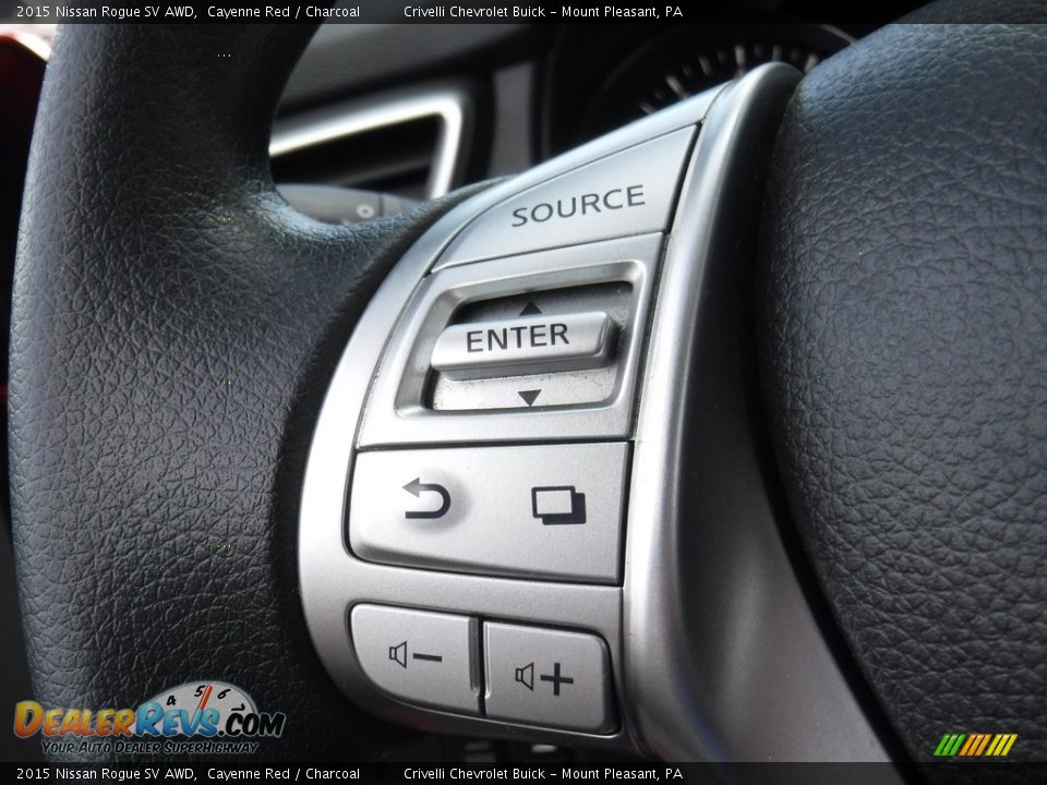 2015 Nissan Rogue SV AWD Cayenne Red / Charcoal Photo #23