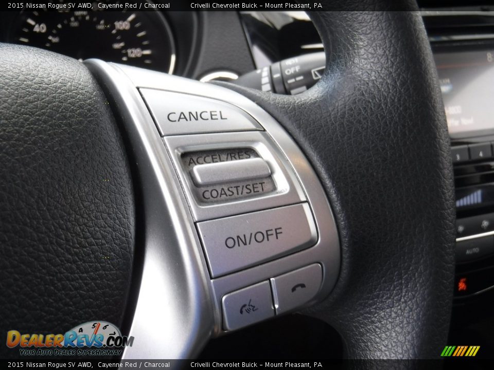 2015 Nissan Rogue SV AWD Cayenne Red / Charcoal Photo #24