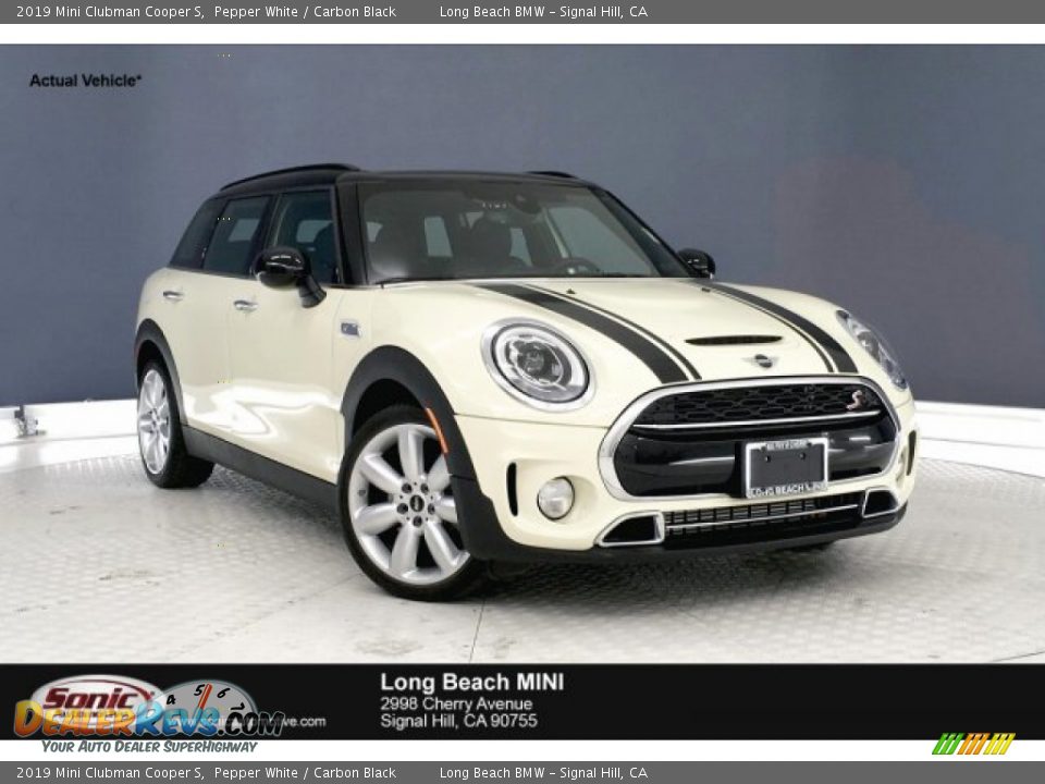 2019 Mini Clubman Cooper S Pepper White / Carbon Black Photo #1