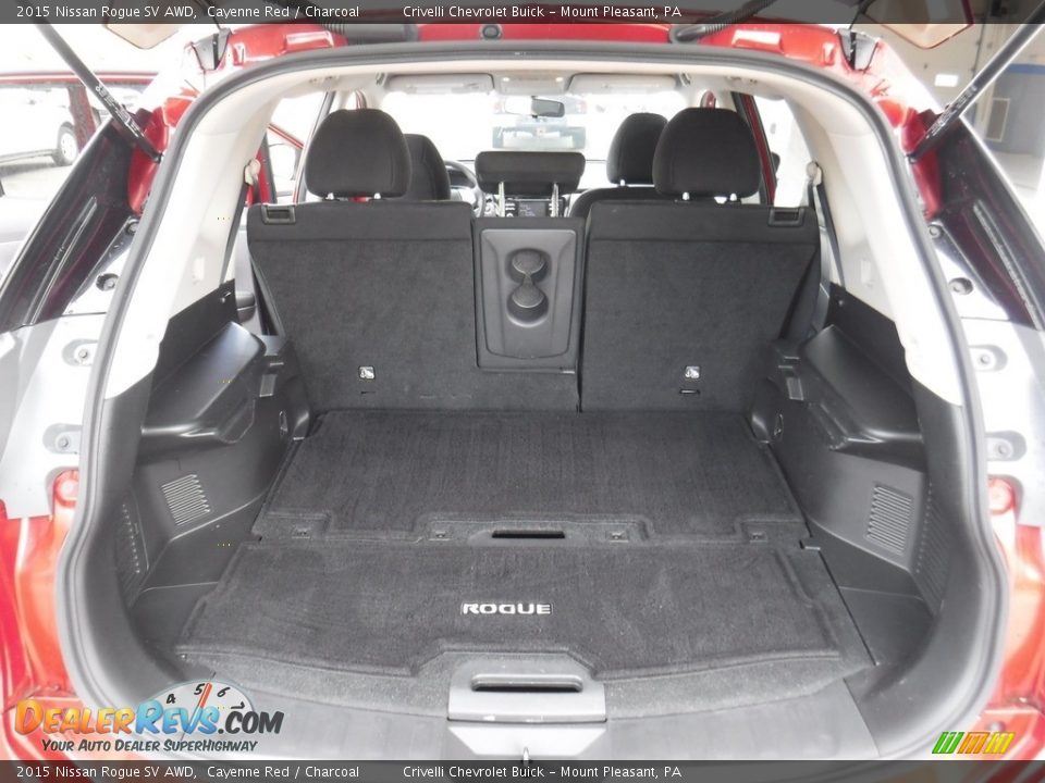 2015 Nissan Rogue SV AWD Cayenne Red / Charcoal Photo #28