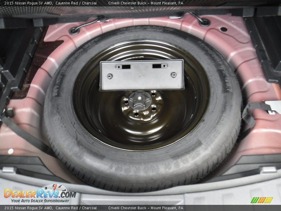 2015 Nissan Rogue SV AWD Cayenne Red / Charcoal Photo #30