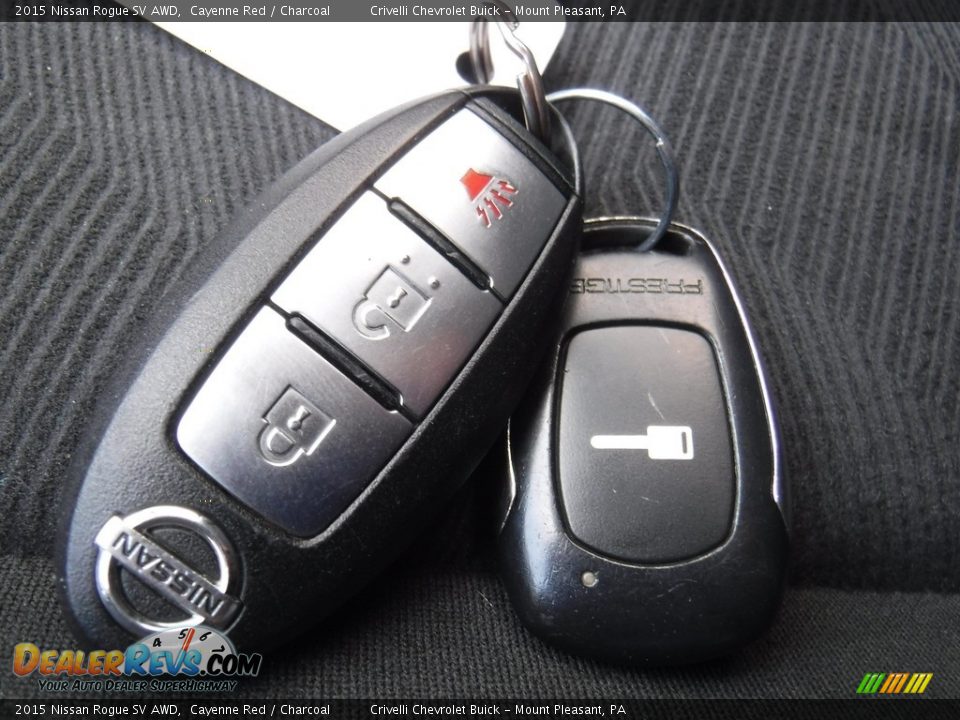 2015 Nissan Rogue SV AWD Cayenne Red / Charcoal Photo #33