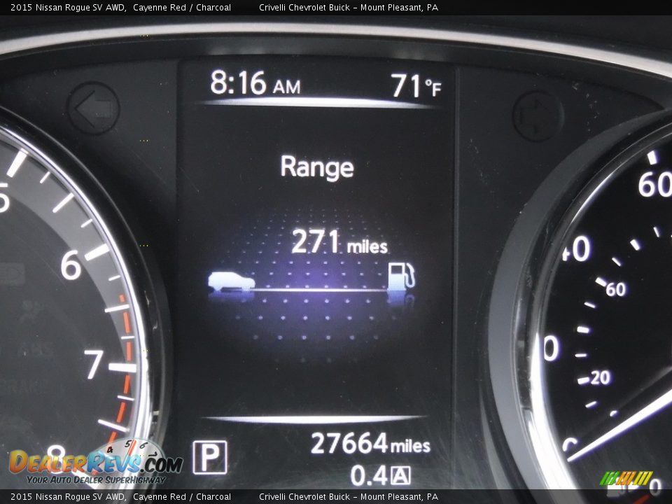 2015 Nissan Rogue SV AWD Cayenne Red / Charcoal Photo #36