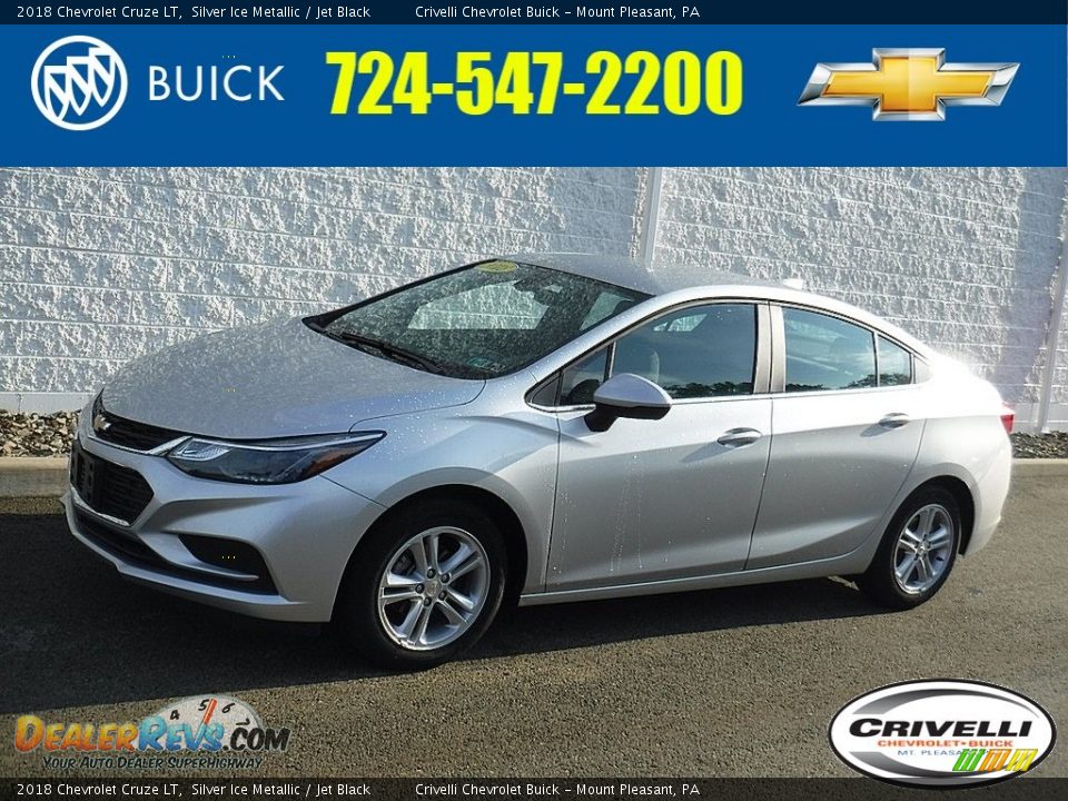 2018 Chevrolet Cruze LT Silver Ice Metallic / Jet Black Photo #1