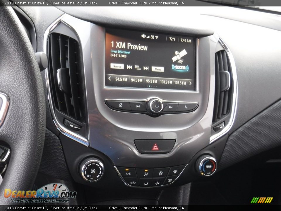 2018 Chevrolet Cruze LT Silver Ice Metallic / Jet Black Photo #15