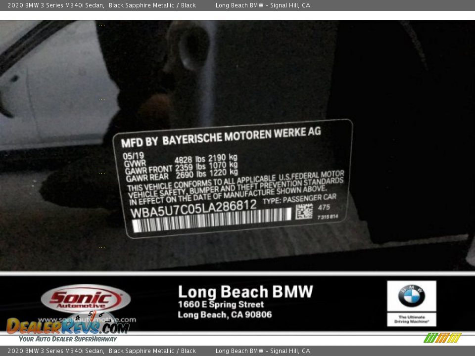 2020 BMW 3 Series M340i Sedan Black Sapphire Metallic / Black Photo #11
