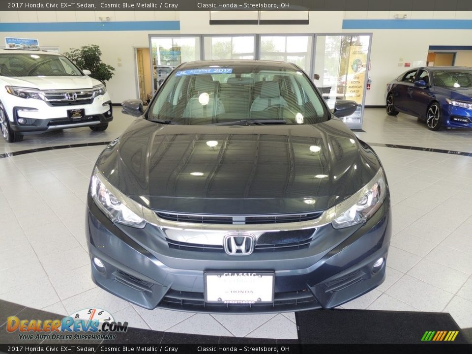 2017 Honda Civic EX-T Sedan Cosmic Blue Metallic / Gray Photo #2