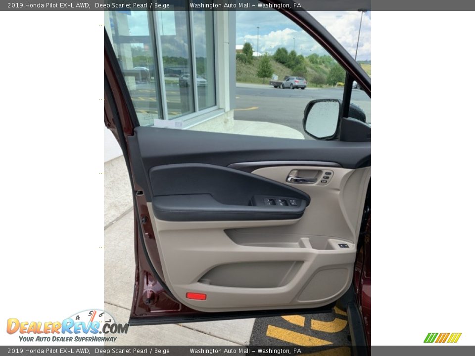 2019 Honda Pilot EX-L AWD Deep Scarlet Pearl / Beige Photo #10