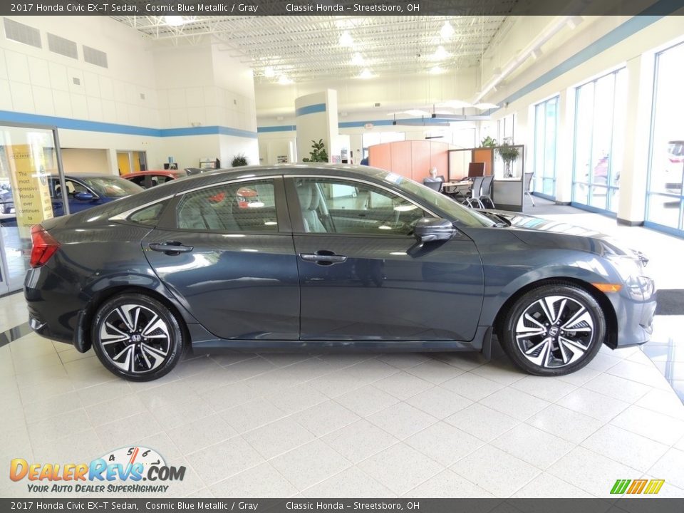 2017 Honda Civic EX-T Sedan Cosmic Blue Metallic / Gray Photo #4
