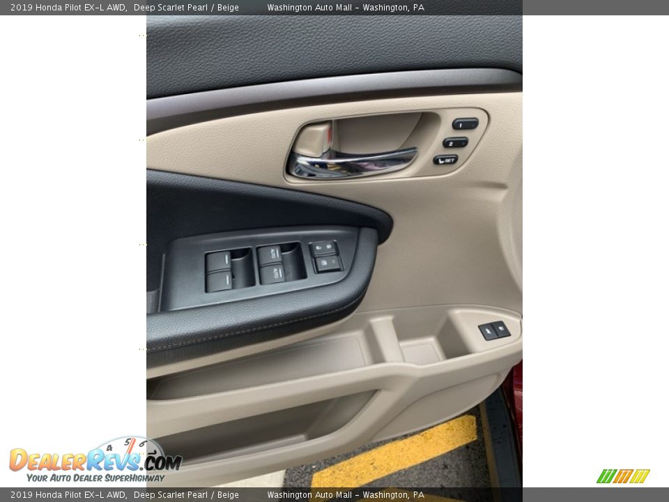 2019 Honda Pilot EX-L AWD Deep Scarlet Pearl / Beige Photo #11