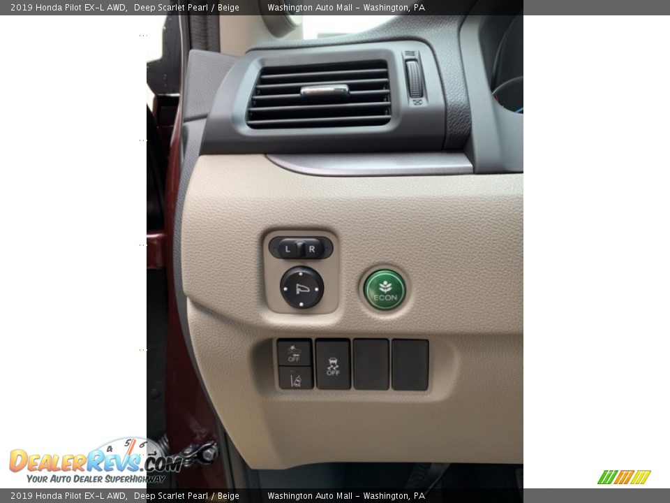 2019 Honda Pilot EX-L AWD Deep Scarlet Pearl / Beige Photo #12