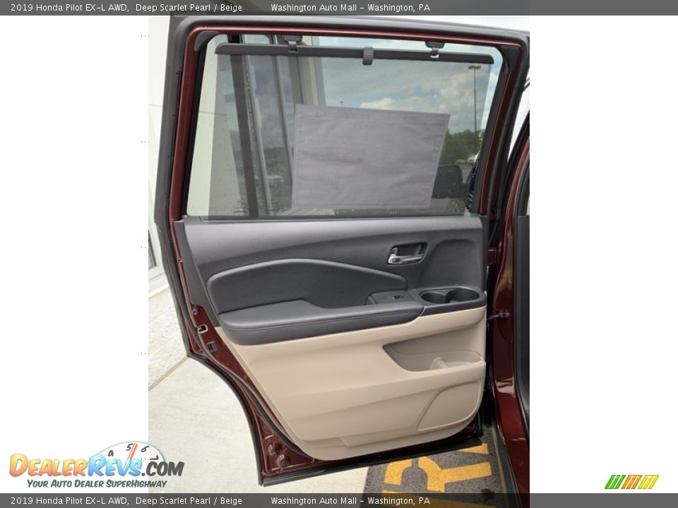2019 Honda Pilot EX-L AWD Deep Scarlet Pearl / Beige Photo #16