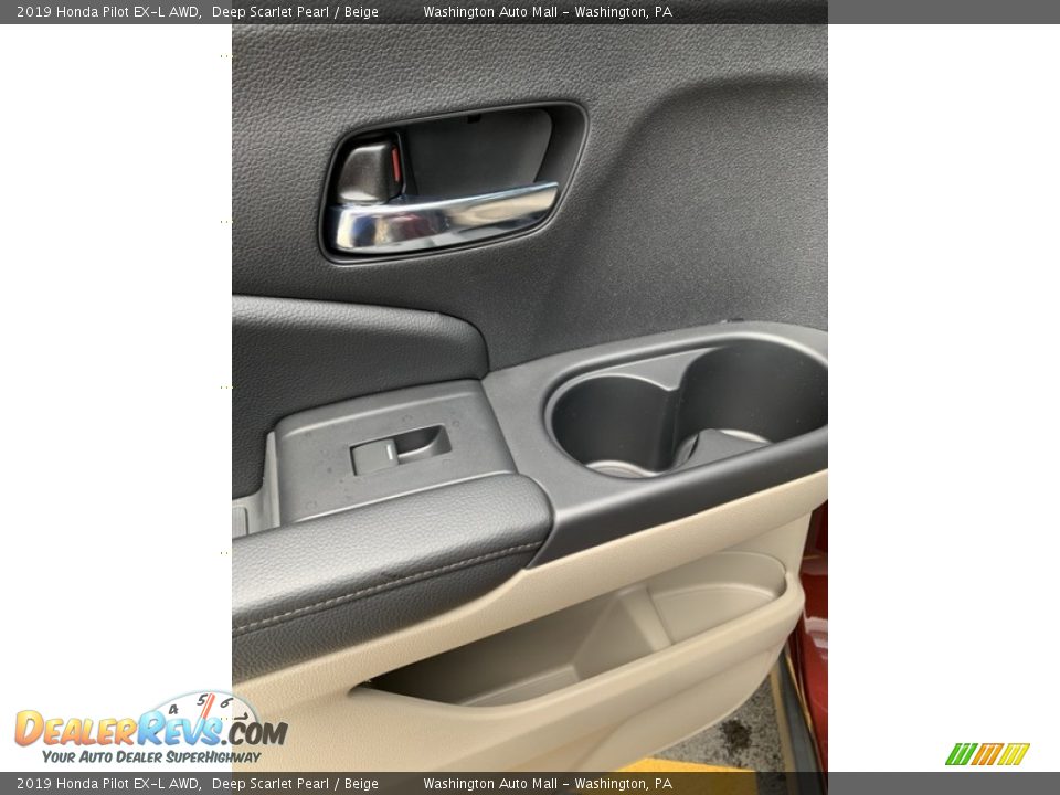 2019 Honda Pilot EX-L AWD Deep Scarlet Pearl / Beige Photo #17