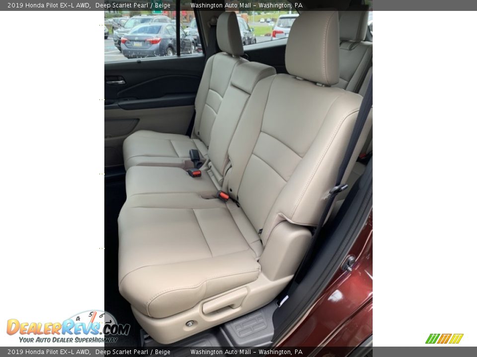 2019 Honda Pilot EX-L AWD Deep Scarlet Pearl / Beige Photo #18