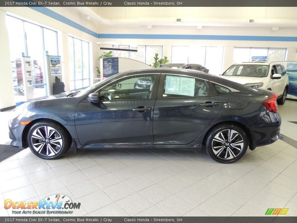 2017 Honda Civic EX-T Sedan Cosmic Blue Metallic / Gray Photo #10