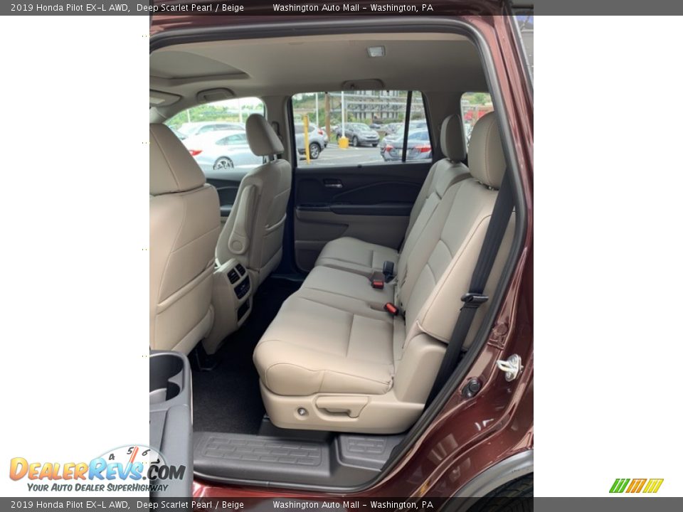 2019 Honda Pilot EX-L AWD Deep Scarlet Pearl / Beige Photo #19