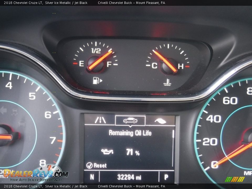 2018 Chevrolet Cruze LT Silver Ice Metallic / Jet Black Photo #30