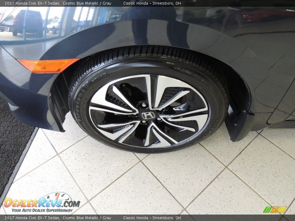 2017 Honda Civic EX-T Sedan Cosmic Blue Metallic / Gray Photo #12