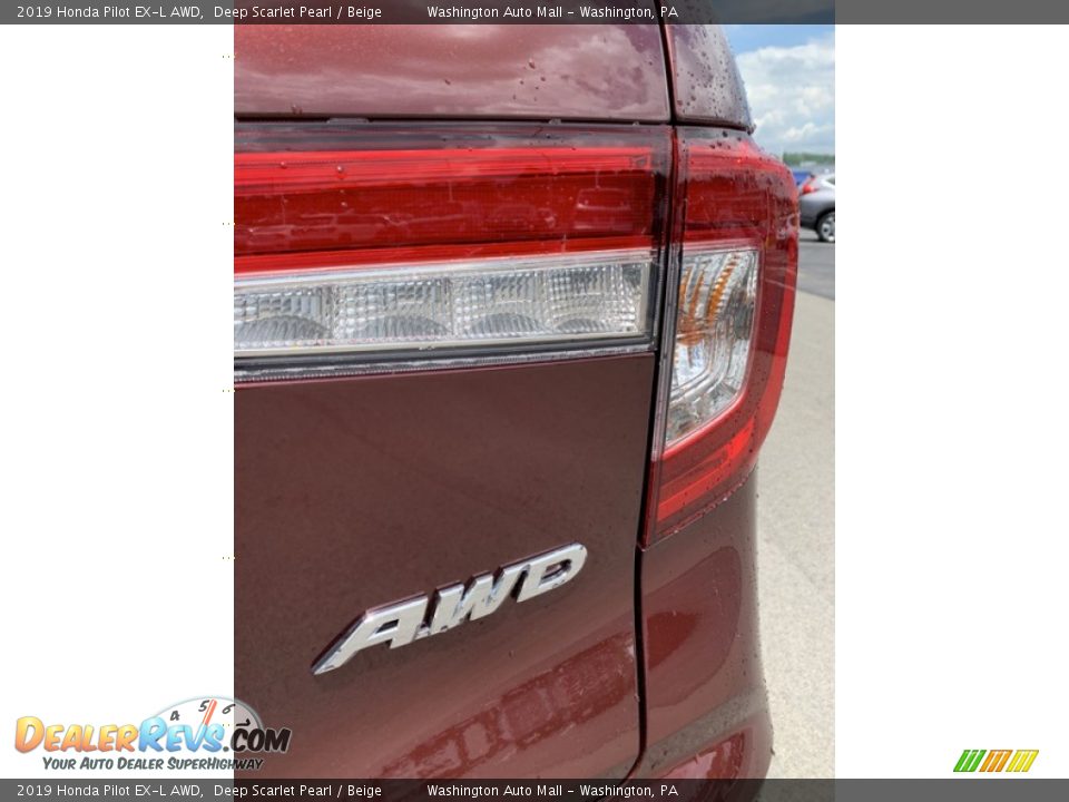 2019 Honda Pilot EX-L AWD Deep Scarlet Pearl / Beige Photo #25