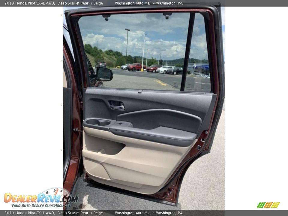 2019 Honda Pilot EX-L AWD Deep Scarlet Pearl / Beige Photo #26
