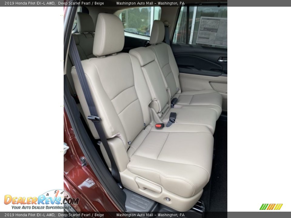 2019 Honda Pilot EX-L AWD Deep Scarlet Pearl / Beige Photo #27