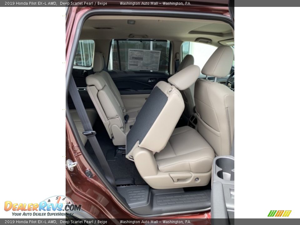 2019 Honda Pilot EX-L AWD Deep Scarlet Pearl / Beige Photo #28