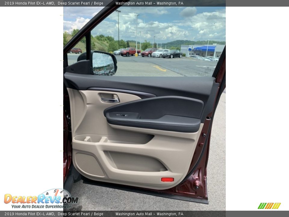 2019 Honda Pilot EX-L AWD Deep Scarlet Pearl / Beige Photo #31